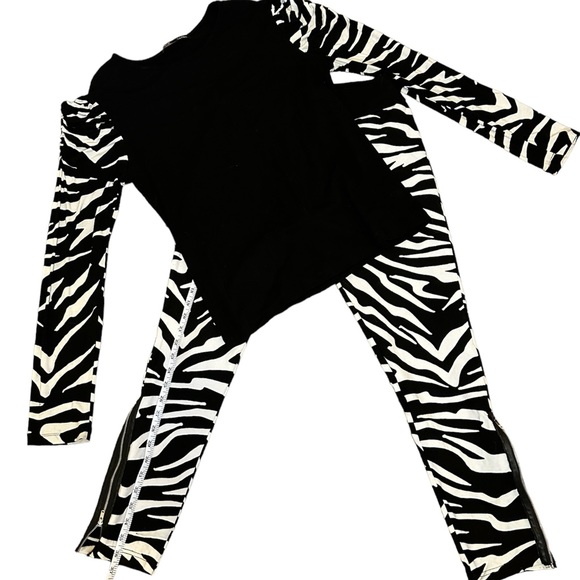 Rock ‘N Karma Vogue puff sleeve top zebra design size XL NWT - Picture 5 of 8